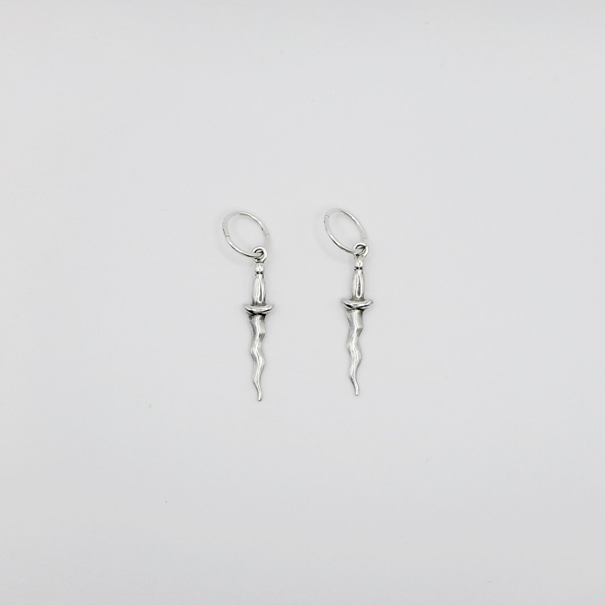 Flame sword earrings